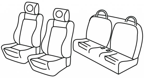 seat covers compatible for Peugeot 206 CC, 2000>2003, 2003>2007 - 2 door