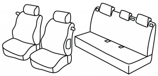 seat covers compatible for Peugeot 207, 2006> - 3 door