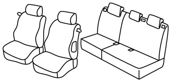presvlake za sjedala odgovaraju za Peugeot 207, 2006> - 3 vrata