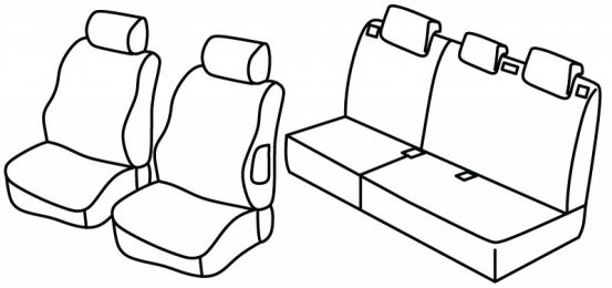 presvlake za sjedala odgovaraju za Peugeot 207, 2006>2015 - 5 vrata