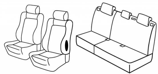 presvlake za sjedala odgovaraju za Peugeot 207, 2006> - 5 vrata