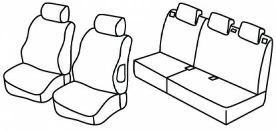 presvlake za sjedala odgovaraju za Peugeot 207, 2006>2015 - SW