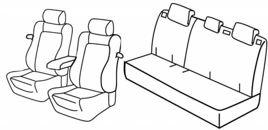 presvlake za sjedala odgovaraju za Peugeot 208, 2012>2019 - 3 vrata
