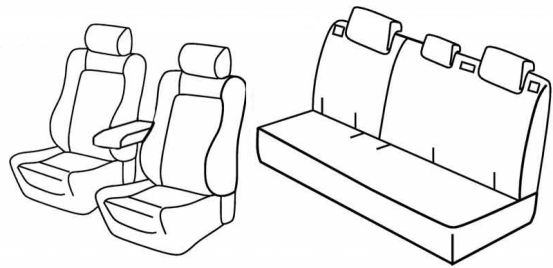 presvlake za sjedala odgovaraju za Peugeot 208, 2012>2019 - 5 vrata