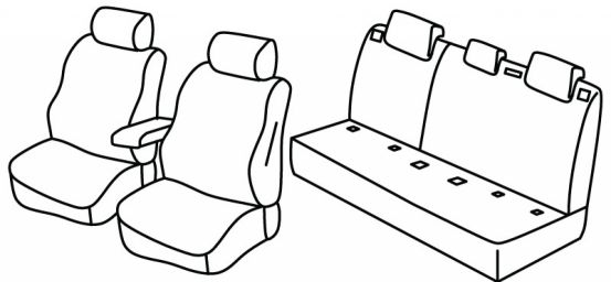 presvlake za sjedala odgovaraju za Peugeot 208 / 2008 / e-208, 2019> / 3008, 2024> - 5 vrata