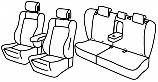 presvlake za sjedala odgovaraju za Peugeot 3008, 2009>2016 - 5 vrata