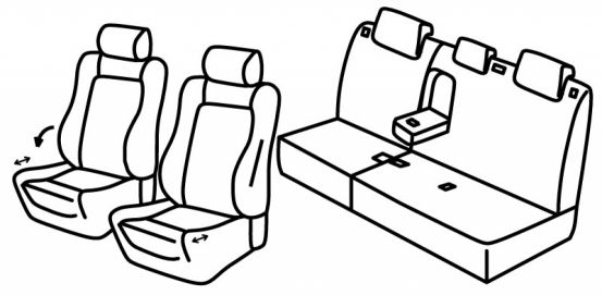presvlake za sjedala odgovaraju za Peugeot 3008, 2016>2023 - GT-Line - 5 vrata