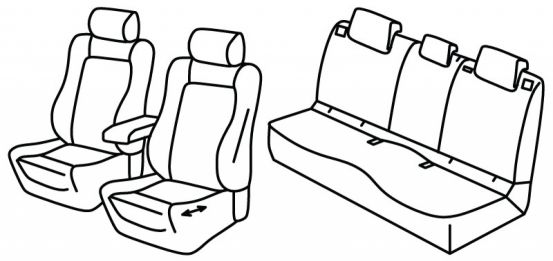 presvlake za sjedala odgovaraju za Peugeot 3008, 2024> - Allure, Hybrid - 5 vrata