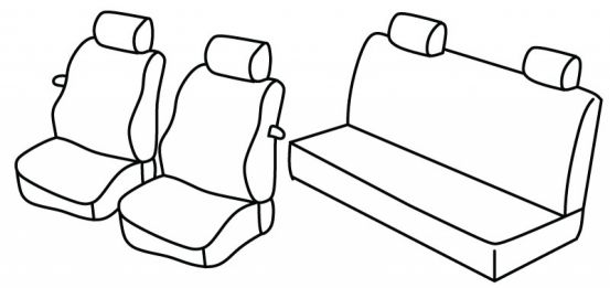 presvlake za sjedala odgovaraju za Peugeot 306, 1995>2001 - 3 vrata