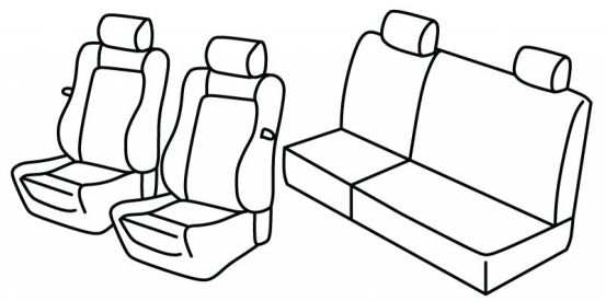 seat covers compatible for Peugeot 306, 1995>2001 - 3 door