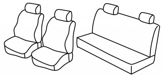 presvlake za sjedala odgovaraju za Peugeot 306, 1995>2001 - 5 vrata