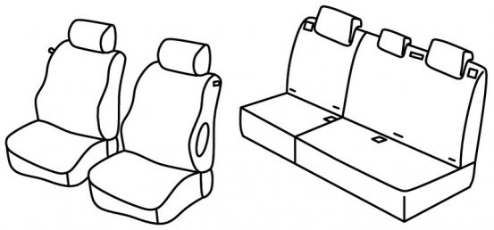 presvlake za sjedala odgovaraju za Peugeot 307, 2006>2008 - facelift - 3 vrata