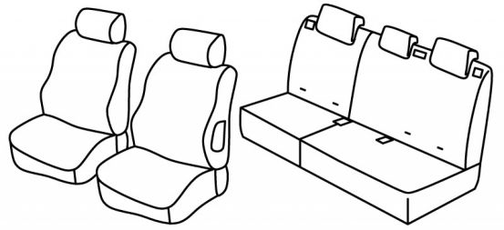 presvlake za sjedala odgovaraju za Peugeot 307, 2006>2008 - facelift - 5 vrata