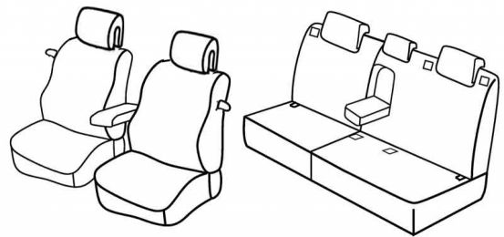 seat covers compatible for Peugeot 308, 2007>2015 - 3 door