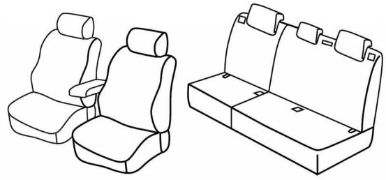 presvlake za sjedala odgovaraju za Peugeot 308, 2007>2015 - 5 vrata