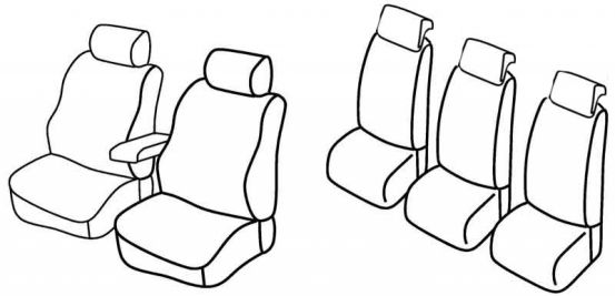 seat covers compatible for Peugeot 308, 2007>2015 - SW