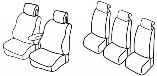 presvlake za sjedala odgovaraju za Peugeot 308, 2007>2015 - SW