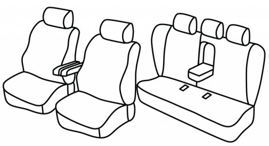 seat covers compatible for Peugeot 406, 1995>1998 - 4 door