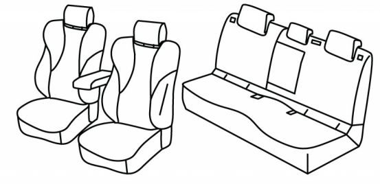 presvlake za sjedala odgovaraju za Peugeot 408, 2022> - Allure - 5 vrata