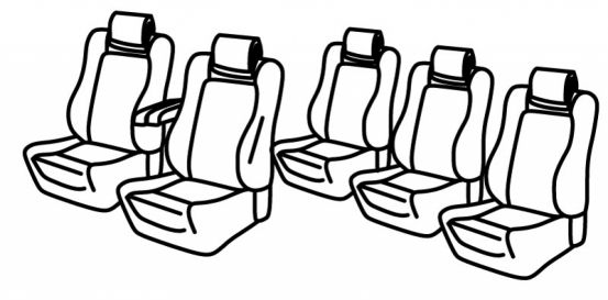 seat covers compatible for Peugeot 5008, 2010>2017 - 5 door