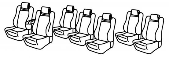 seat covers compatible for Peugeot 5008, 2010>2017