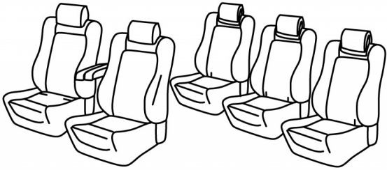 seat covers compatible for Peugeot 5008, 2017>2024 - 5 door