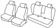 presvlake za sjedala za Peugeot 607, 2000>2004