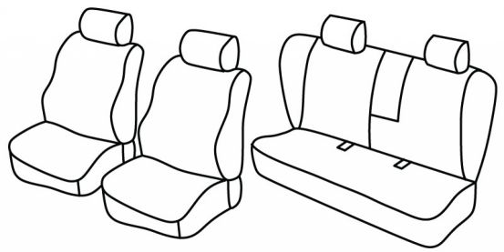 seat covers compatible for Peugeot 607, 2000>2004