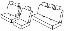 presvlake za sjedala za Peugeot Expert, 2016>/ Opel Vivaro, 2019> - 5+1