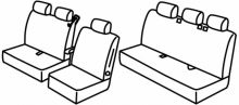 presvlake za sjedala za Peugeot Expert, 2016>/ Opel Vivaro, 2019> - 5v