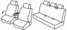 seat covers for Peugeot Expert, 2016> / Opel Vivaro, 2019> - 5 door