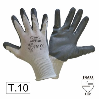 PALM NITRILE COATED GLOVES T. 10