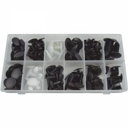 UNIVERSAL PLASTIC CLIPS SET 128 PCS