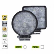 WORK LIGHT - LED - ROUND -  27W 10-30V