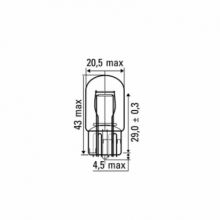 LAMP OBN 2 POLES 12V 21/5W T20