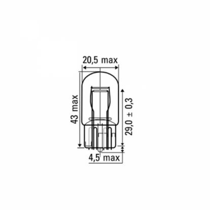 LAMP OBN 2 POLES 12V 21/5W T20