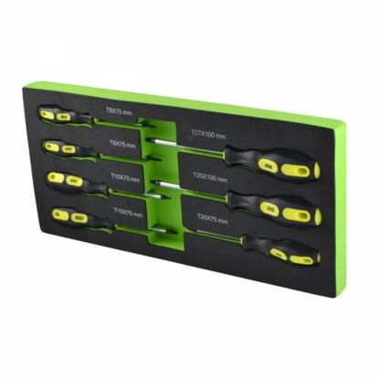 SET OF 7 TORX SCREWDRIVERS EVA TRAY