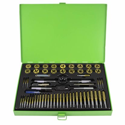 58 PIECE METRIC CASE TAPS AND DIES WITH TITANIUM-COATED