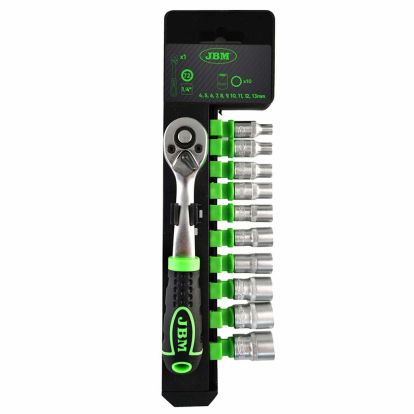 1/4” 72-TOOTH RATCHET WITH 12-POINT SOCKETS