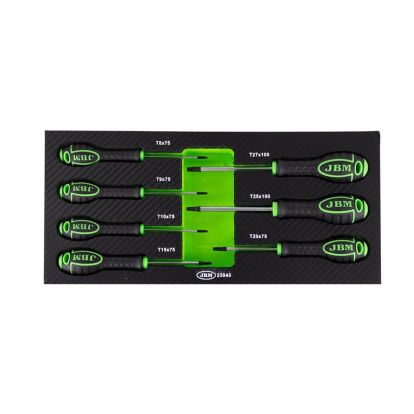 SET OF 7 TORX SCREWDRIVERS EVA TRAY - CARBON FINISH