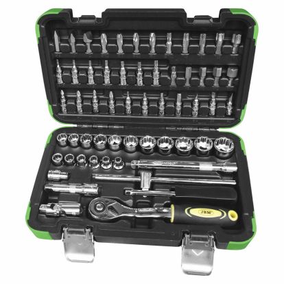 59 PIECE TOOL CASE WITH 3/8” 12-POINT SOCKETS