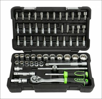 59 PIECES 3/8'' 12-POINT SOCKET SET CHROME FINISH