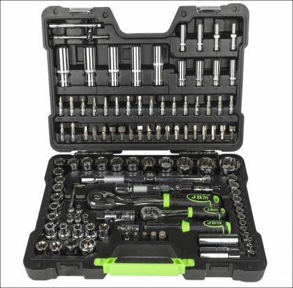 113 PIECE 12-POINT SOCKET SET - CHROME FINISH