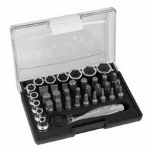 38 PCS TOOL CASE WITH 1/4”  MINI RATCHET