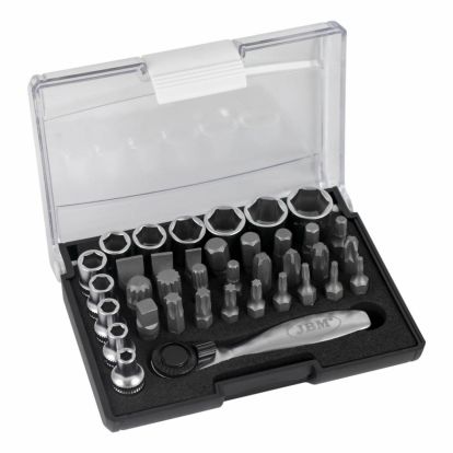 38 PCS TOOL CASE WITH 1/4” MINI RATCHET