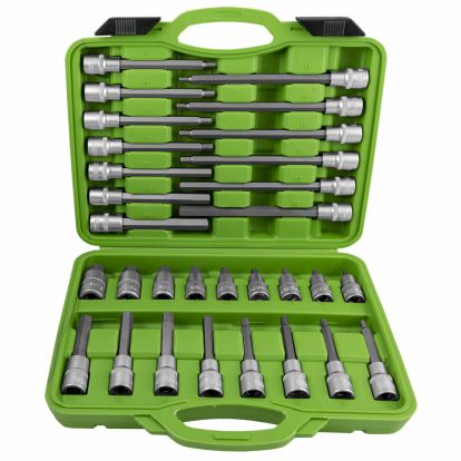 BIT SOCKET SET FOR HEXAGONAL 30 PIECES