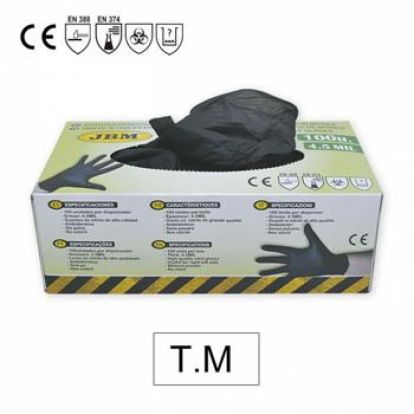BOX NITRILLE BLACK GLOVES T:M 5MIL