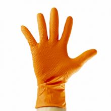 ORANGE NITRILE GLOVES 7,0MIL SIZE:XL (90 UNITS)