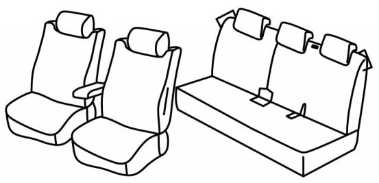 seat covers compatible for Renault Captur, 2013>2019 - 5 door