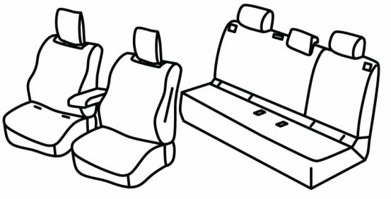 seat covers compatible for Renault Captur / Symbioz, 2024> - facelift / Hybrid - 5 door